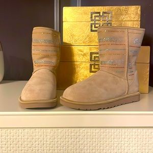 Beautiful crystal suede UGG boots. Perfect for Christmas!